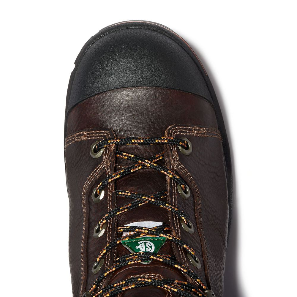 Bocanci De Muncă Timberland Barbati Maro - Pro® Endurance 8\" Steel Toe - Romania - EZJLHW573